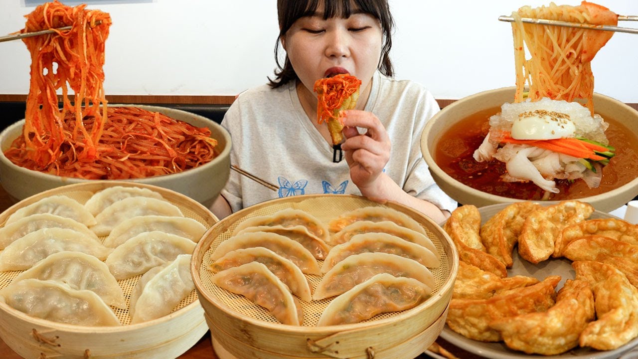 쫄면이 맛있는 보영만두에서 김치만두, 고기만두, 군만두, 냉쫄면 먹고 왔어요! Boyoung Mandu Mukbang