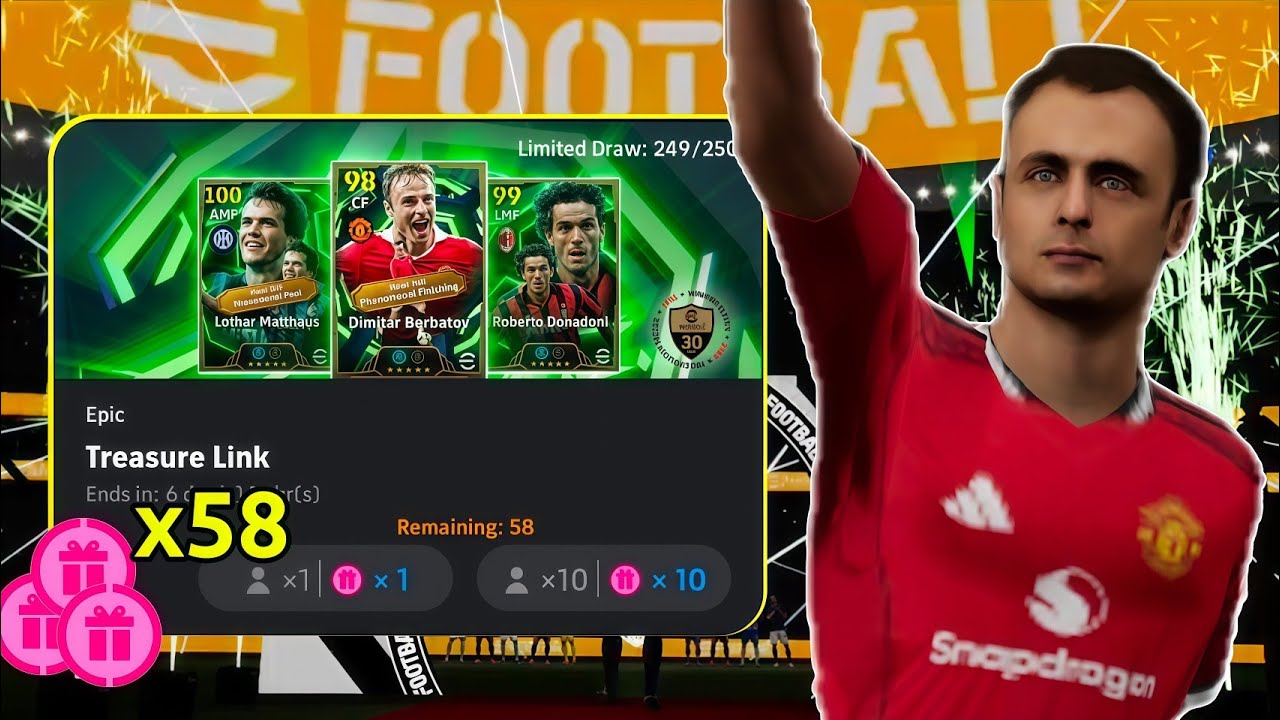 FREE EPIC X58 Treasure Link 😱 | INSANE Pack Opening eFootball 2026 Mobile🔥 