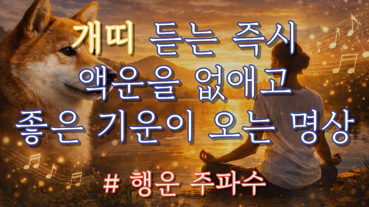 개띠라면 반드시 들어야 합니다 | 액운 막고 행운 들어오는 명상마인드셋 · 잠잘 때 듣기 좋은 노래 · 행운 주파수