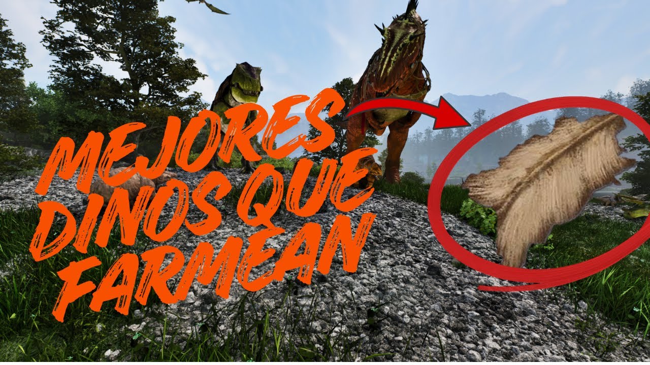 Mejores dinos para farmear piel (mi opinión) #ark #viral #youtube 
