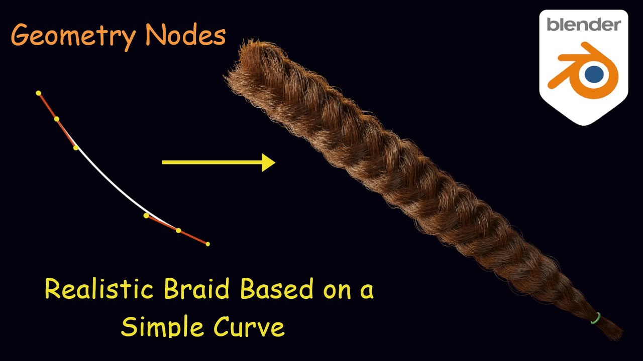 Creating realistic braid in blender 3.4 | Geometry nodes tutorial