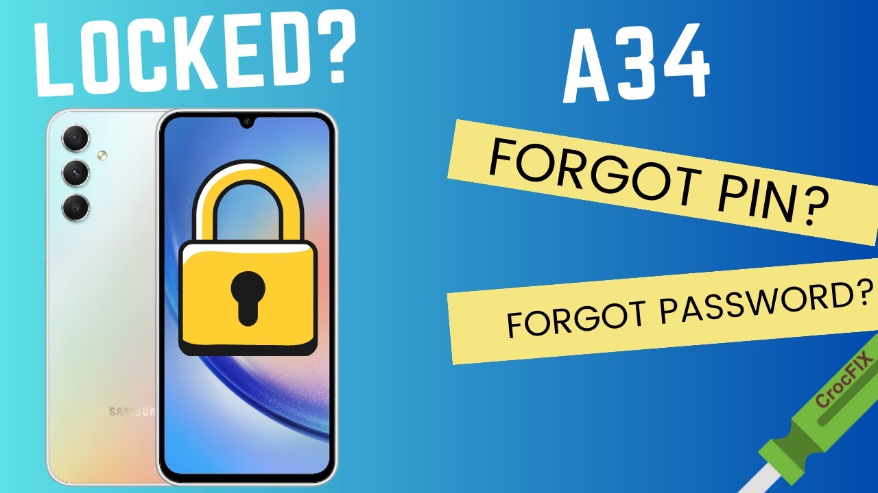 Samsung A34 заблокирован? Разблокируйте и снимите блокировку экрана.
