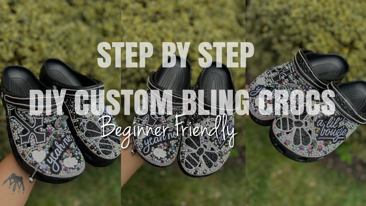 DIY CUSTOM BLING CROCS | STEP BY STEP TUTORIAL | IRON ON PATCHES