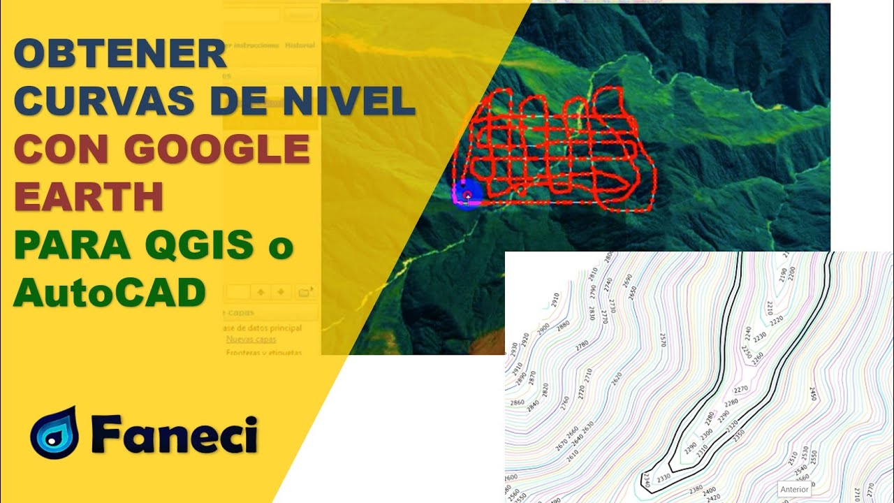 CURVAS DE NIVEL de GOOGLE EARTH para QGIS o AUTOCAD