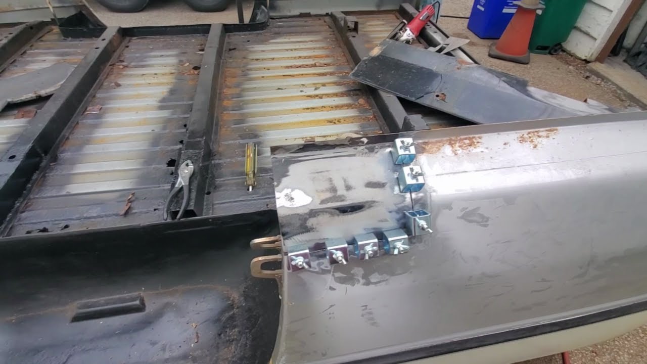 Panel Clamps/Patches and Banging Out Dents. Truck Bed Repair Part 2 Project 1Ton
