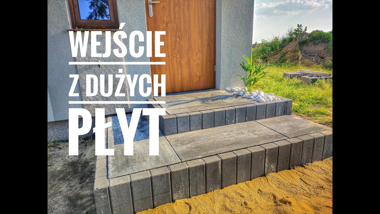 Tanie i szybkie wejście do domu z kostki / płyt tarasowych 