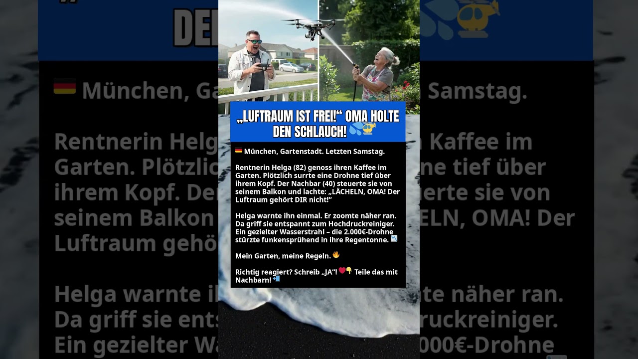 „LUFTRAUM IST FREI!“ OMA HOLTE DEN SCHLAUCH! 💦🚁