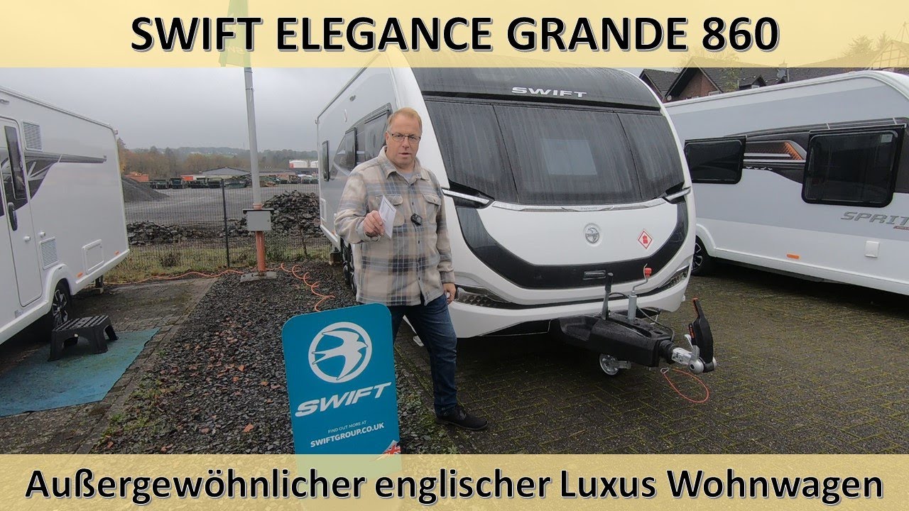SWIFT Elegance Grande 860 luxuriöser englischer Wohnwagen der absoluten Luxusklasse.