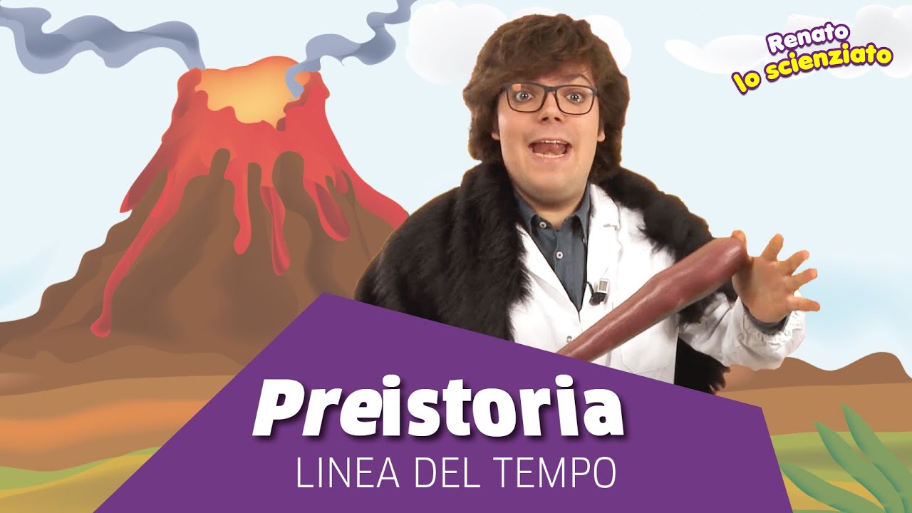 Renato lo scienziato - Gli uomini primitivi - linea del tempo 🔥Ft. Mela educational