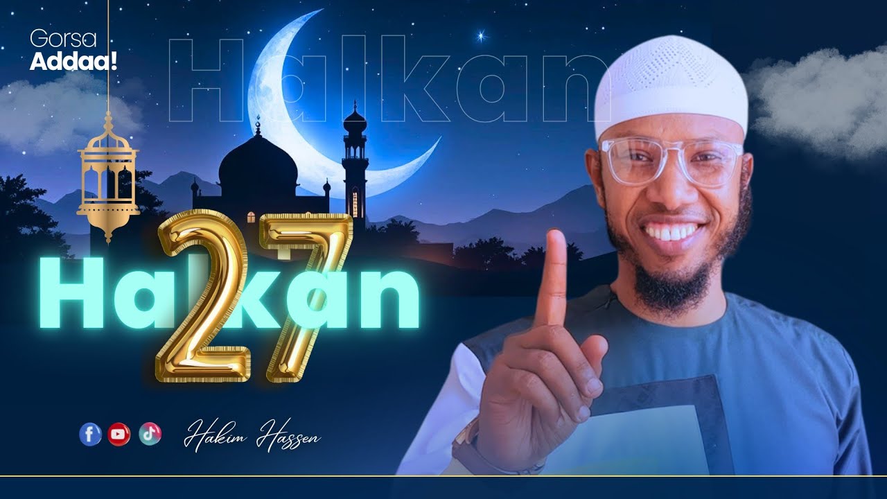 Gorsa Addaa! Halkan 27; Like, Comment & Share! #subscribe Godhaa Maatii Tahaa!