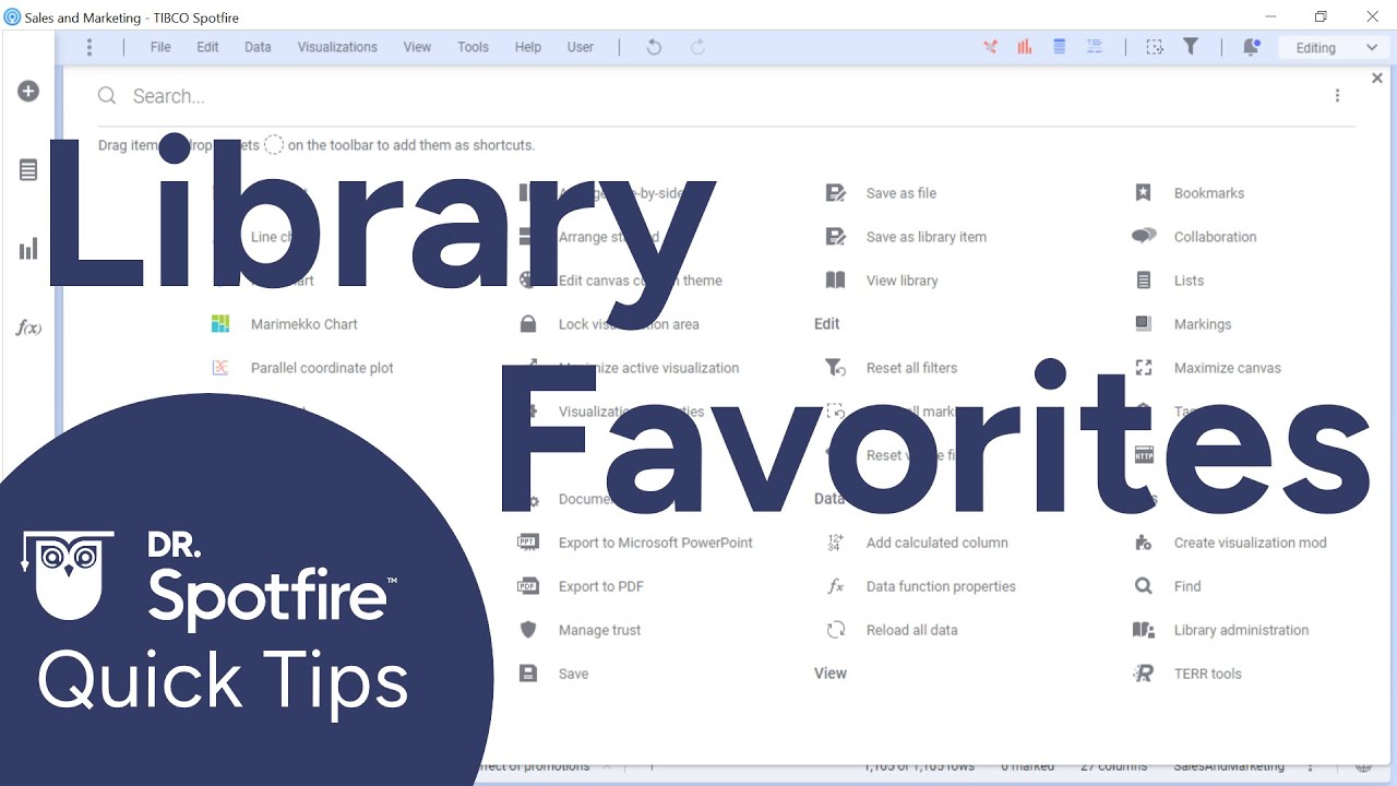 Spotfire Library Favorites