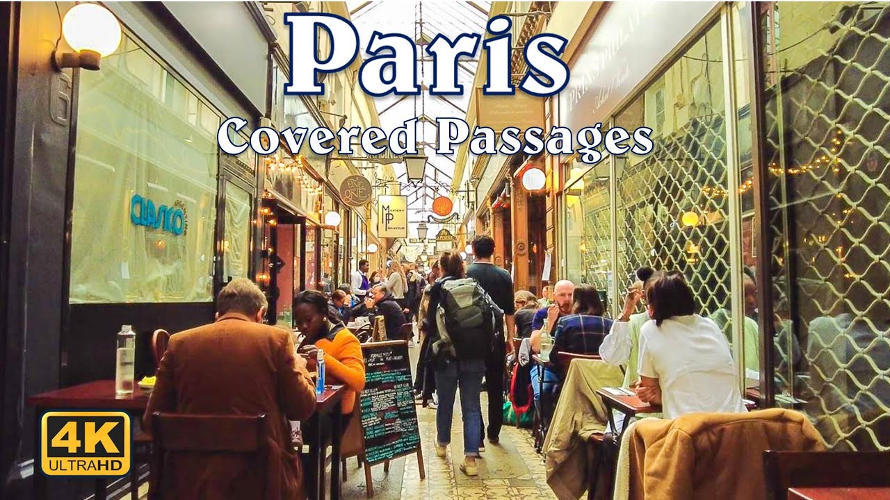 Paris Walking tour 4K | Covered passages of Paris