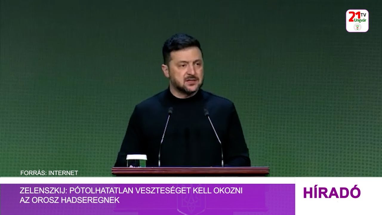 Zelenszkij: pótolhatatlan veszteséget kell okozni az orosz hadseregnek