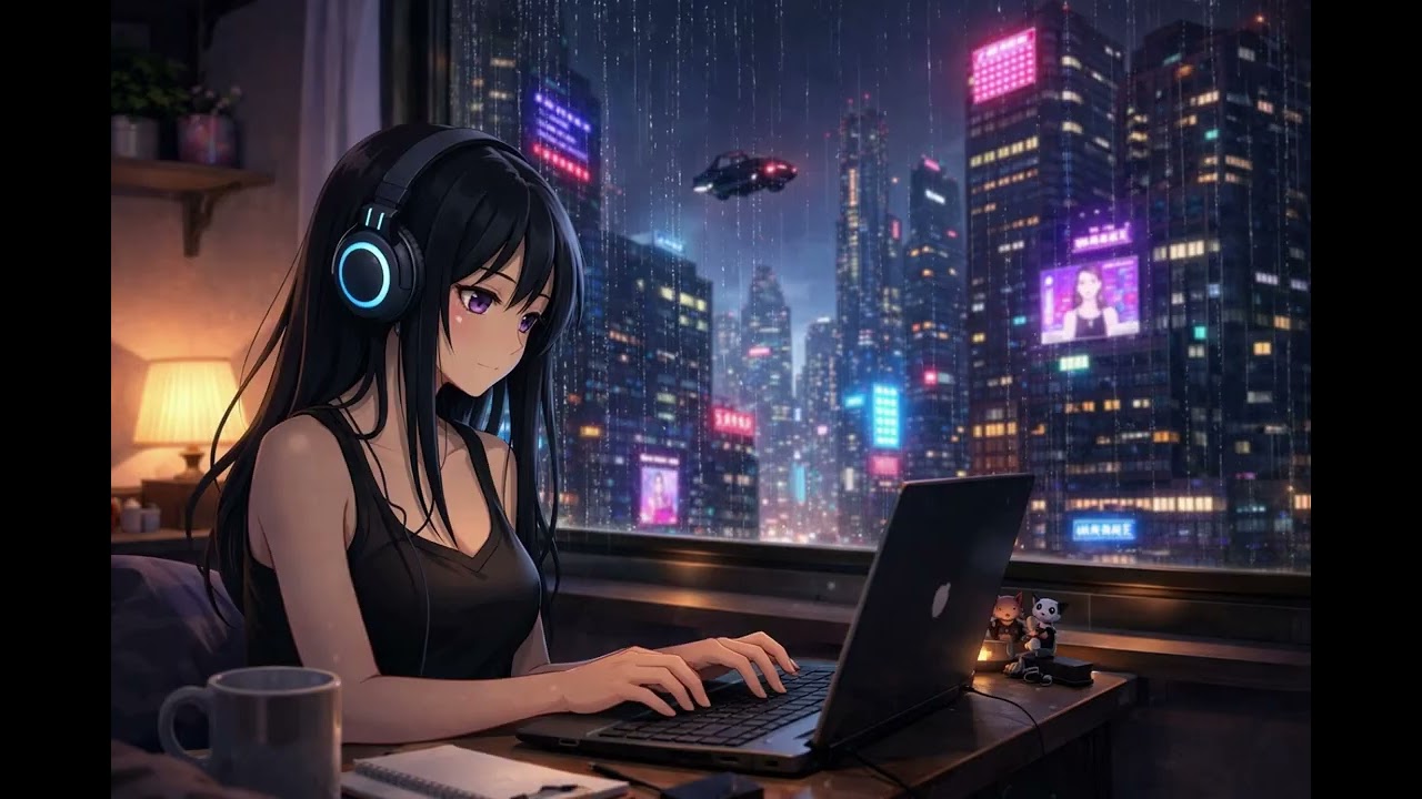 🌃 Cyberpunk Lo-fi Beats 🌧 For focus, sleep and studying ✨️ #lofi #lofibeats #lofivibes #lofichill