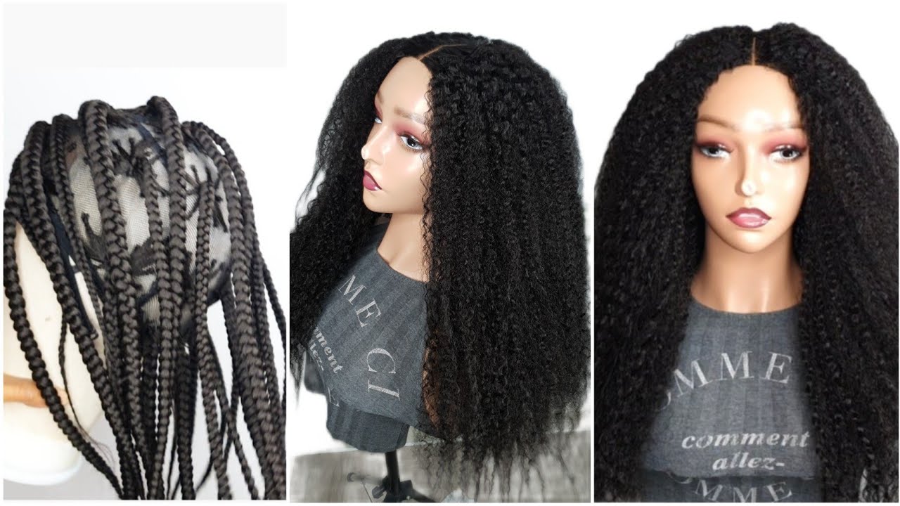 Try this method for your kinky straight/kinky curly crochet wigs using braiding hair extensions👍👍