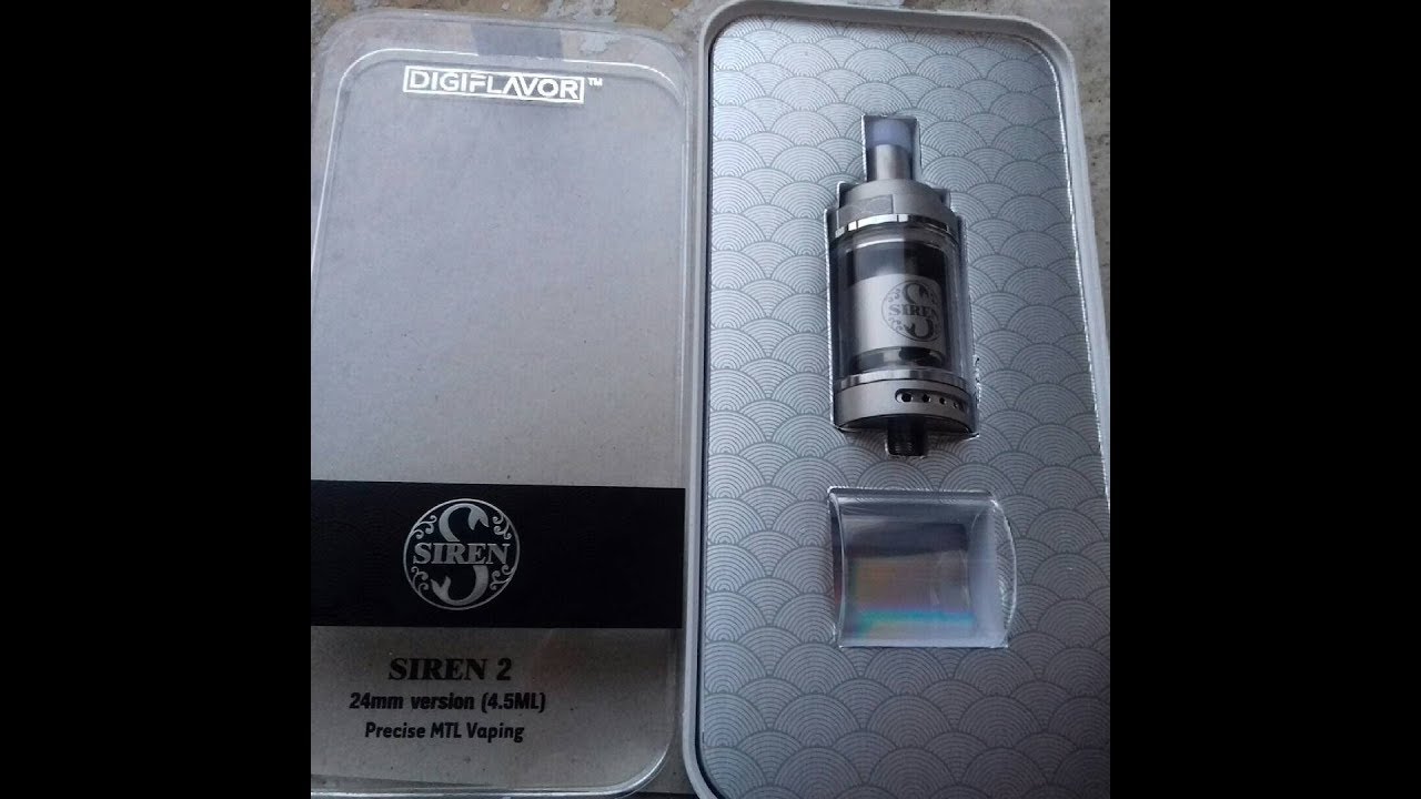 Лучший mtl rta бак с сигаретной затяжкой Siren 2 MTL GTA l by Digiflavor l