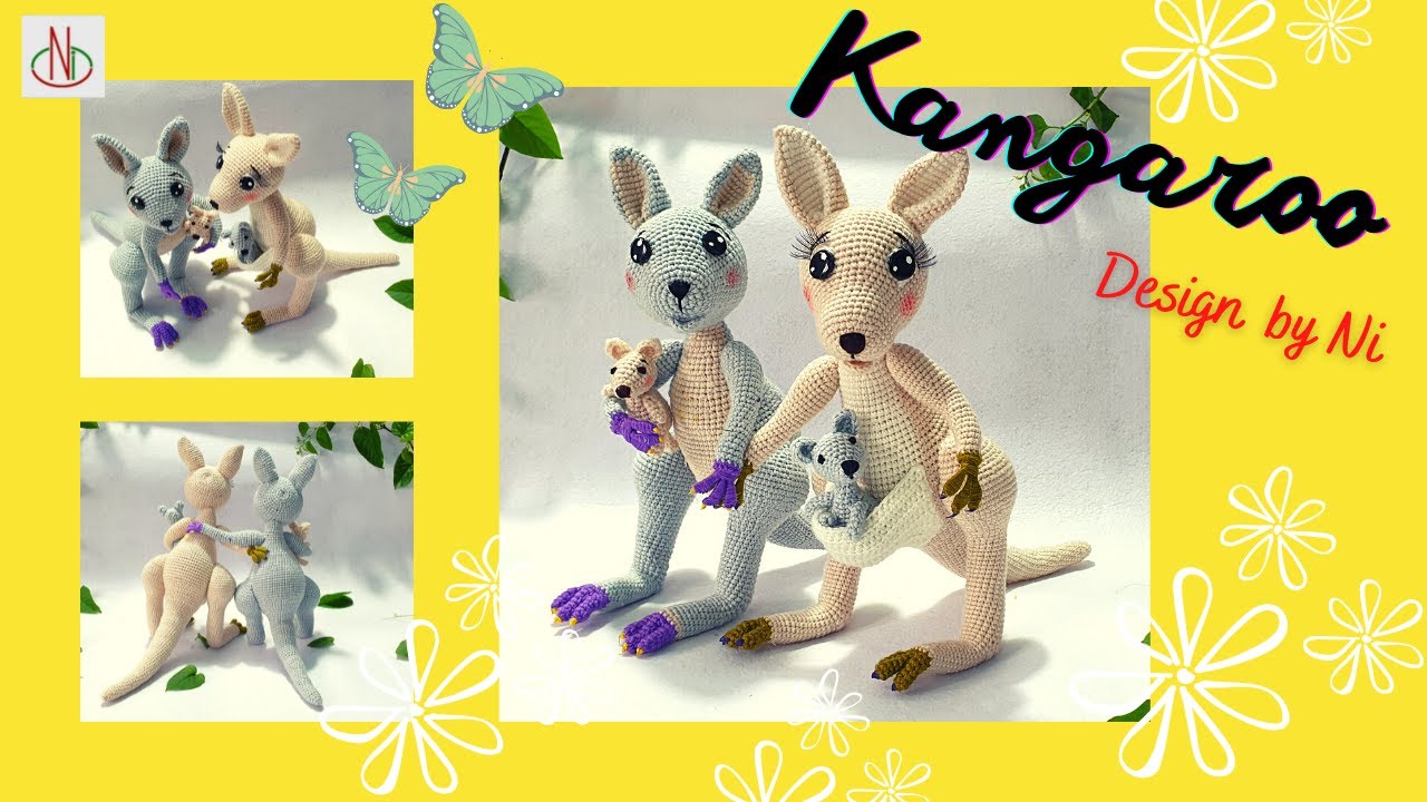 Crochet Kangaroo, symbol of Australia /Móc bé chuột túi #crochet#amigurumi#Nicrochet#5