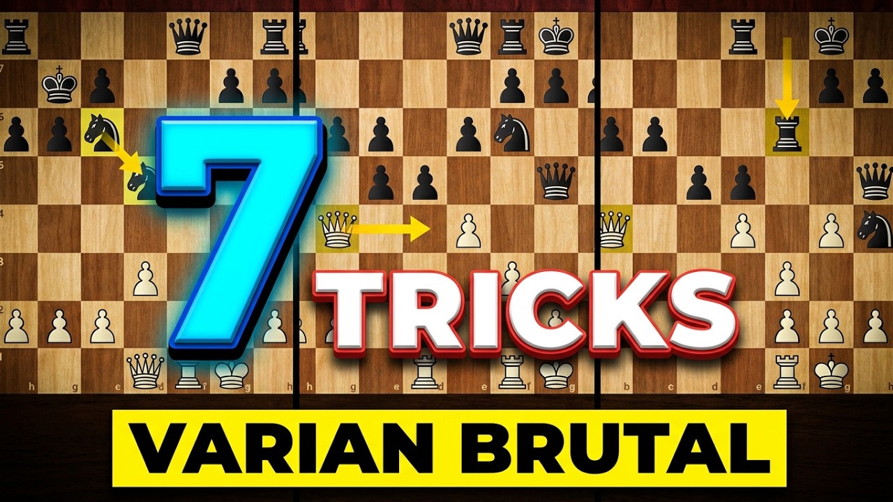 PERMAINAN CATUR TERBAIK dengan 7 Pembukaan Catur beda Varians Dari GRANDMASTER Catur DUNIA #part12