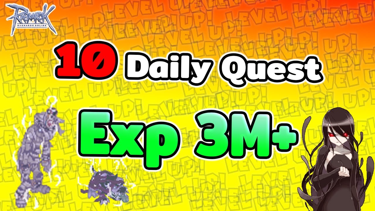 10 เควสรายวัน Exp 3ล้าน+ Port malaya daily quest , Nightmare Pyramid แนะนำให้ทำ | Ragnarok Gravity