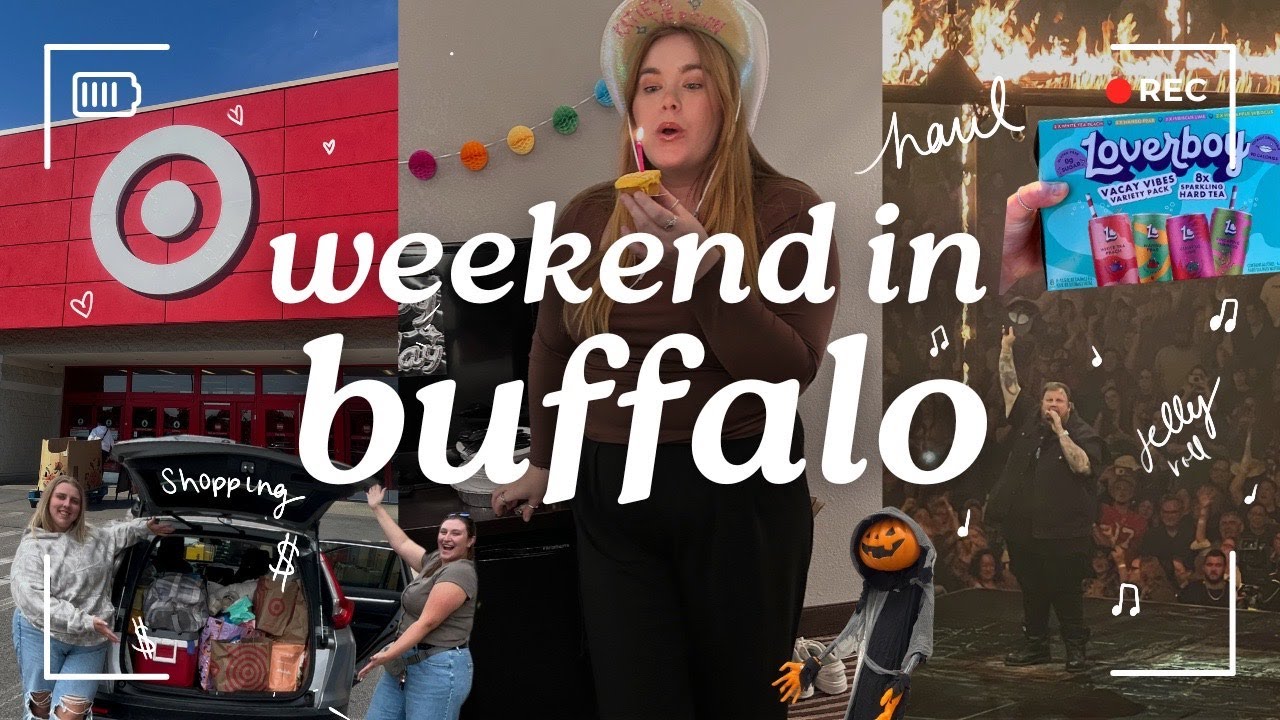 GIRLS WEEKEND IN BUFFALO VLOG: cross border shopping at target, trader joes + @JellyRoll concert!