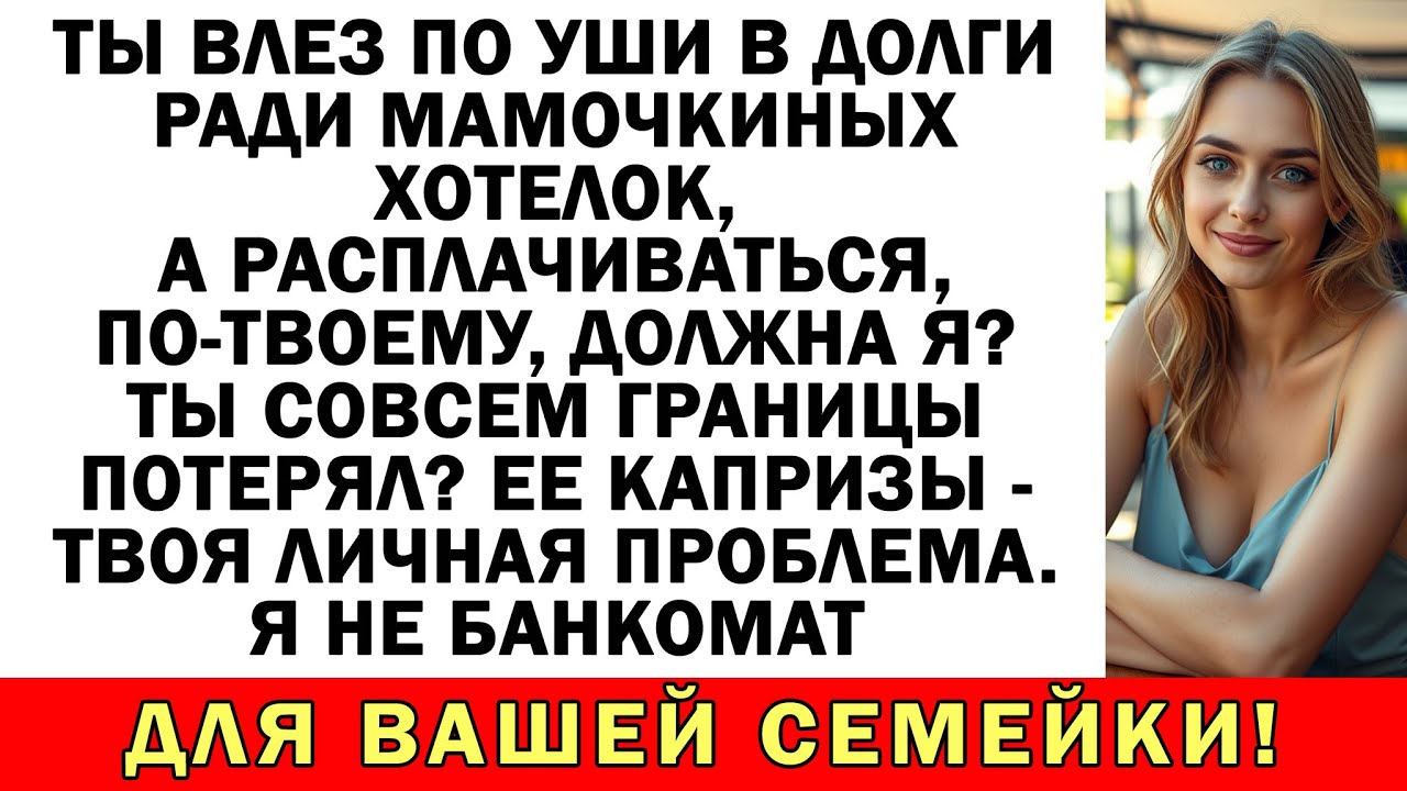 Для мамы ты герой, а я — спонсор? В долги влез сам — сам и расплачивайся!