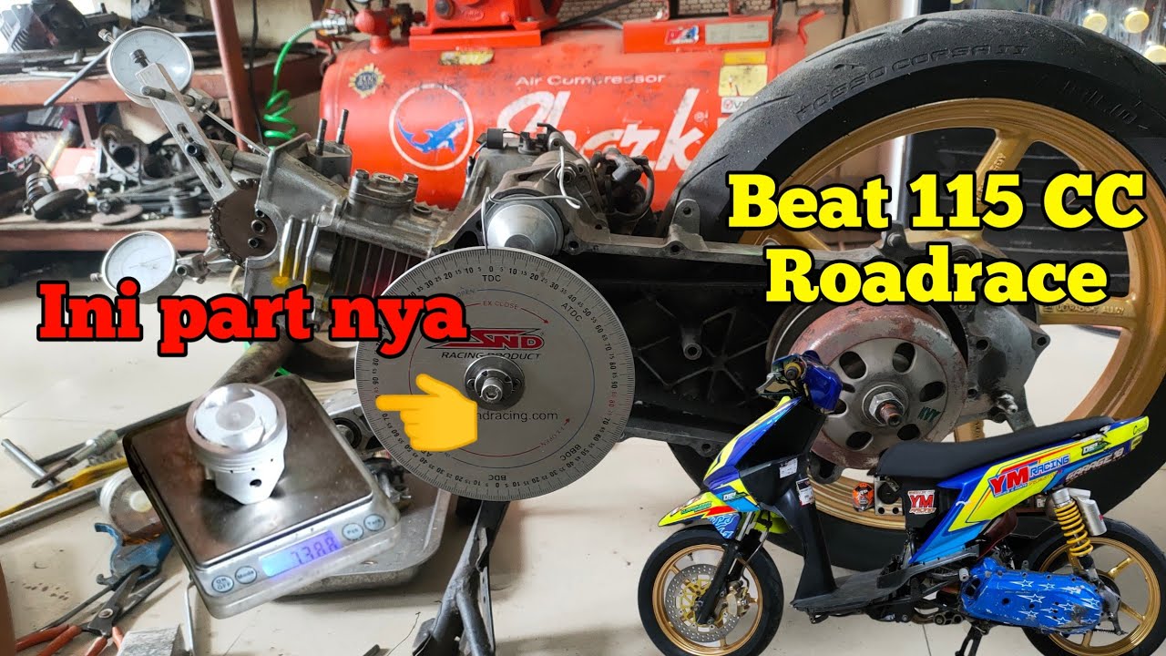 repair beat 115cc roadrace, & penggantian part baru !!