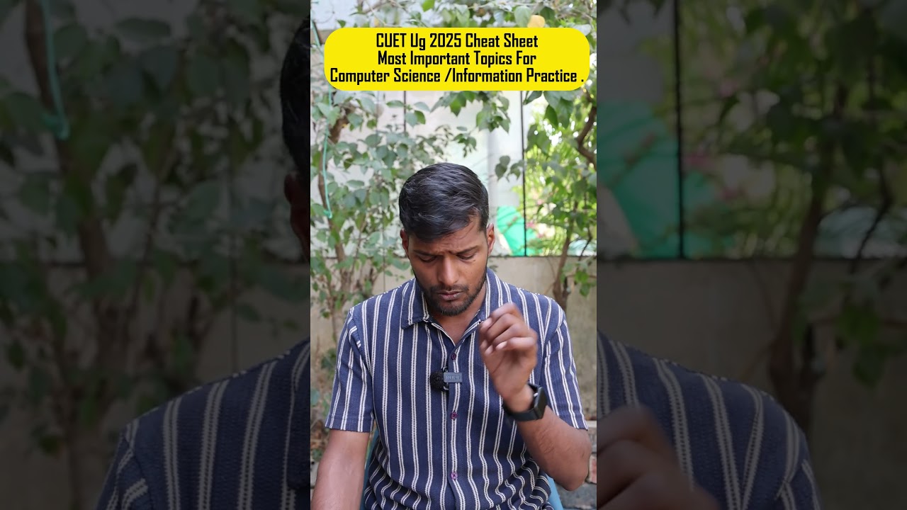 Most Important Topics of Computer Science/IP for CUET UG 2025 💻 | Ace the Tech Subjects with These |