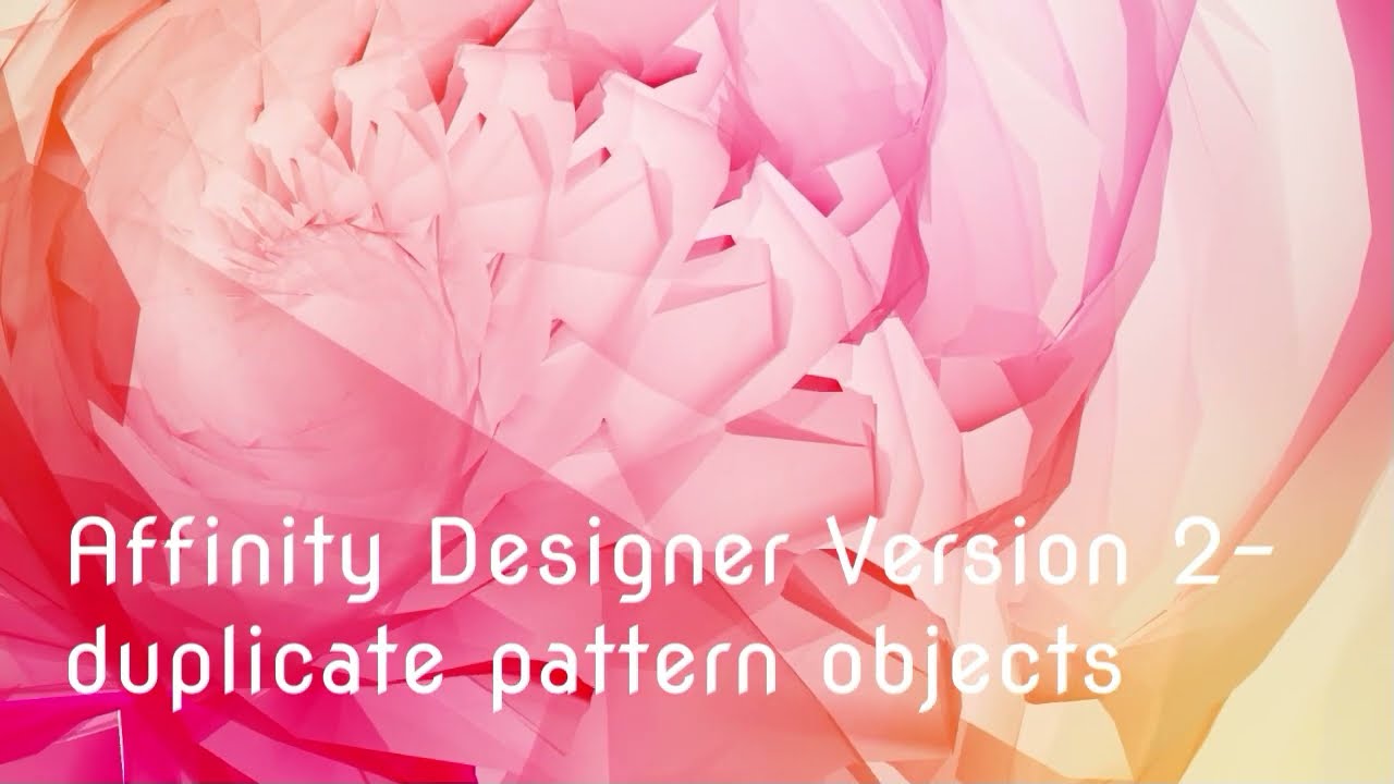 Affinity Designer Version 2  - duplicate pattern objects -  Projector for sewing - Pattern