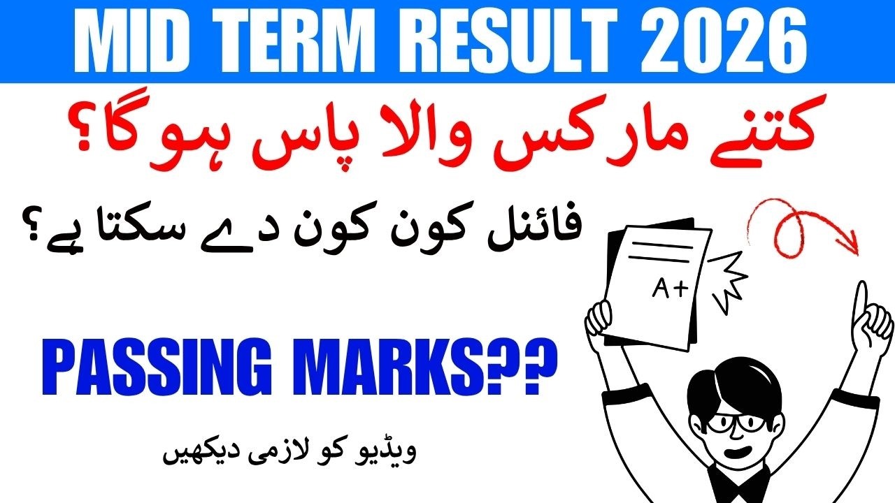 Vu Mid Term Result 2026 || Passing Marks For Mid Term 2026 || Final Term Elegibilty Creteria 2026