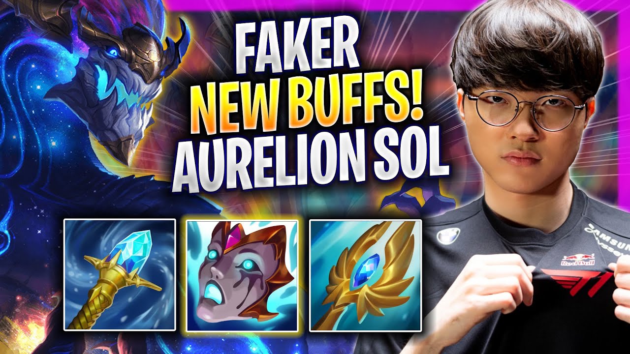 FAKER TRIES THE NEW AURELION SOL BUFFS! - T1 Faker Plays Aurelion Sol MID vs Galio! | Season 2024