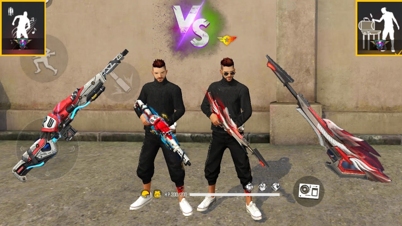 FURINKAZAN AWM VS METAL WINGS AWM | AWM OLD SKIN VS AWM NEW SKIN | GUN ABILITY TEST|GARENA FREE FIRE