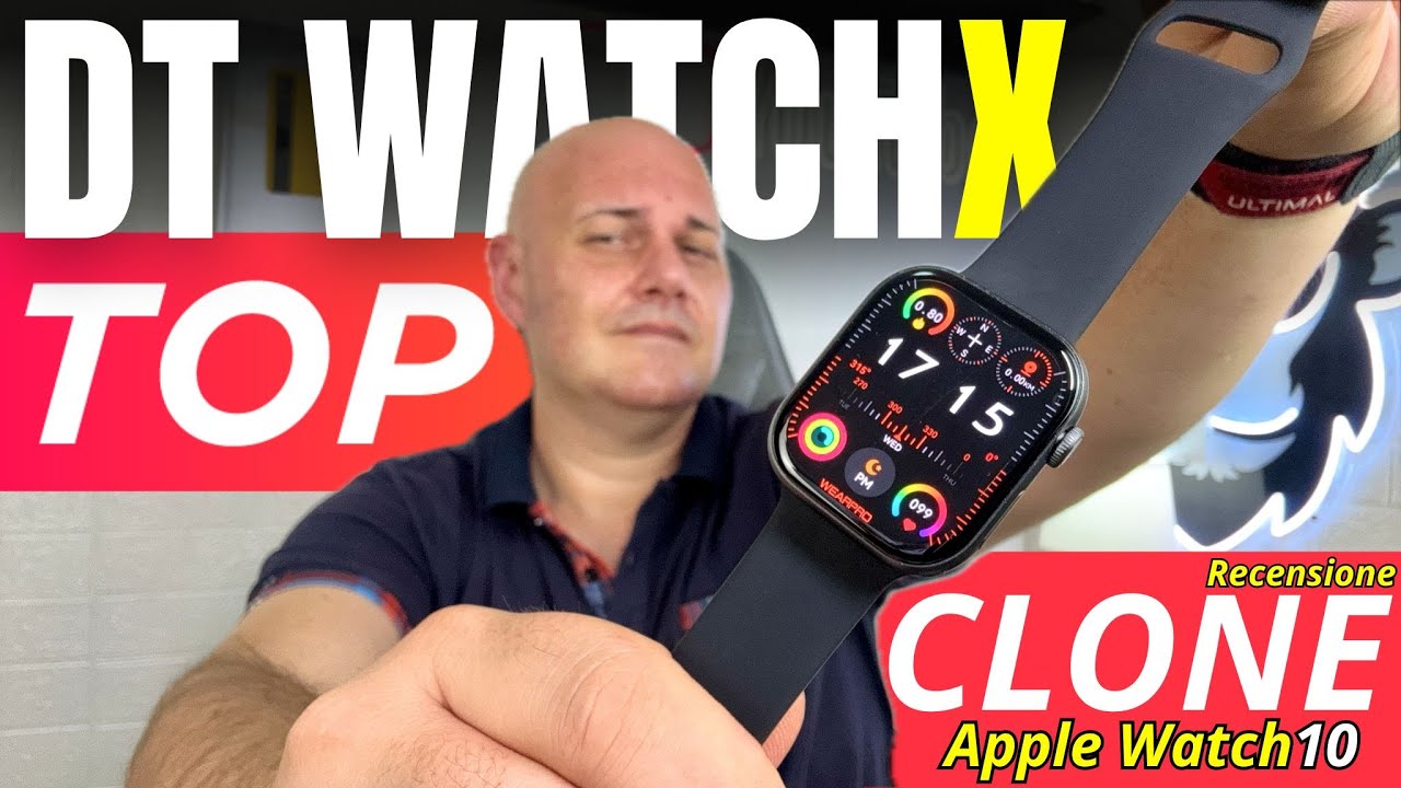 DT WATCH X Recensione Nuovo TOP CLONE di Apple Watch10 AMOLED da 46mm! IL MIGLIORE del 2024!