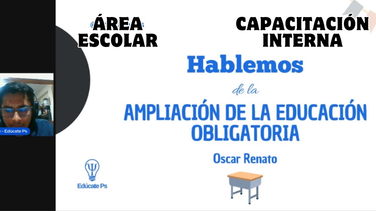Ampliación de la educación obligatoria | Capacitación interna | Área Escolar