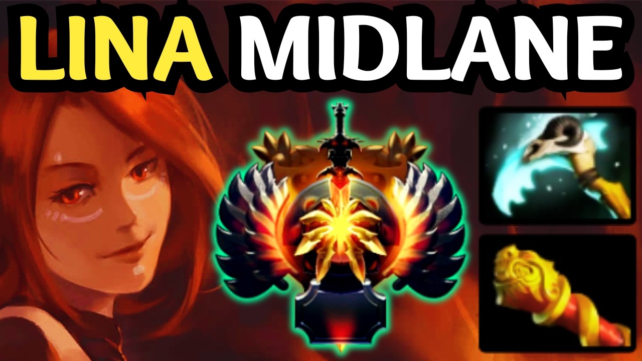 🔥 GODLIKE MAX DAMAGE BUILD — LINA MID GOD MODE 🔥 DOTA 2 🔥
