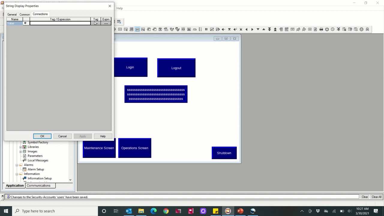 Configuring Panelview User Security