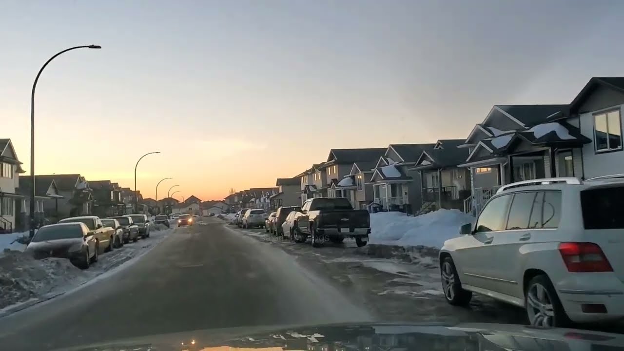 4K Saskatoon Hamptom Drive Around Feb 13, 2022