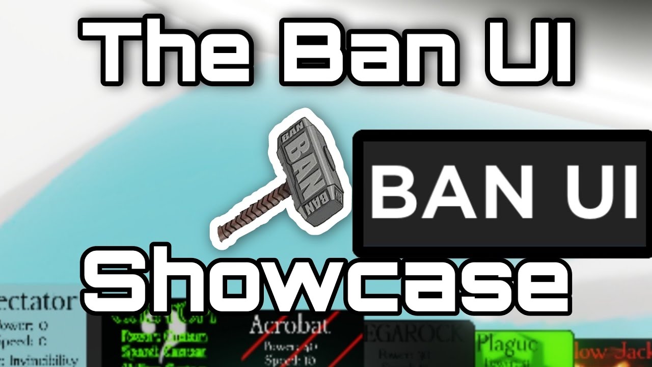 The Ban UI Showcase| Roblox Slap Battles