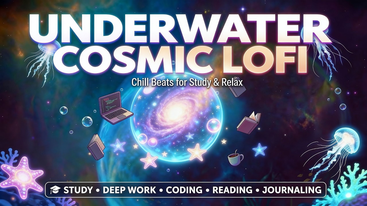 🌊 Underwater Cosmic Lofi 🌌 - Deep Ocean Chill Beats 🎵 for Study, Sleep & Relax | 1 Hour