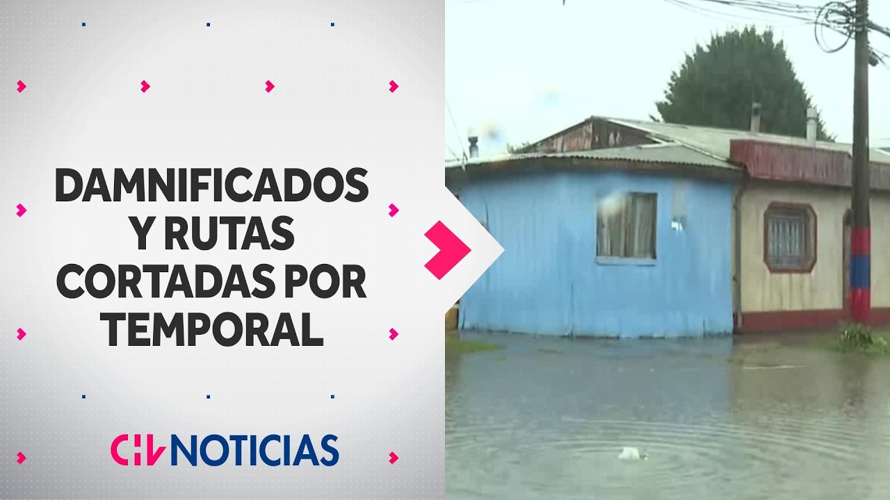 Estragos dejó fuerte temporal entre Los Lagos y Ñuble: 30 mil clientes sin luz y calles cortadas