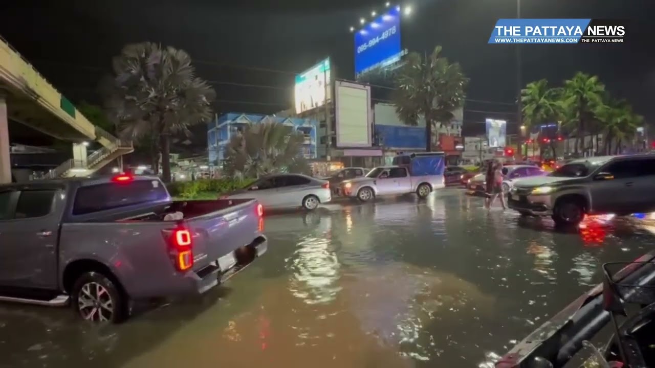 Heavy storms bring the worst flooding to Pattaya in some time. 