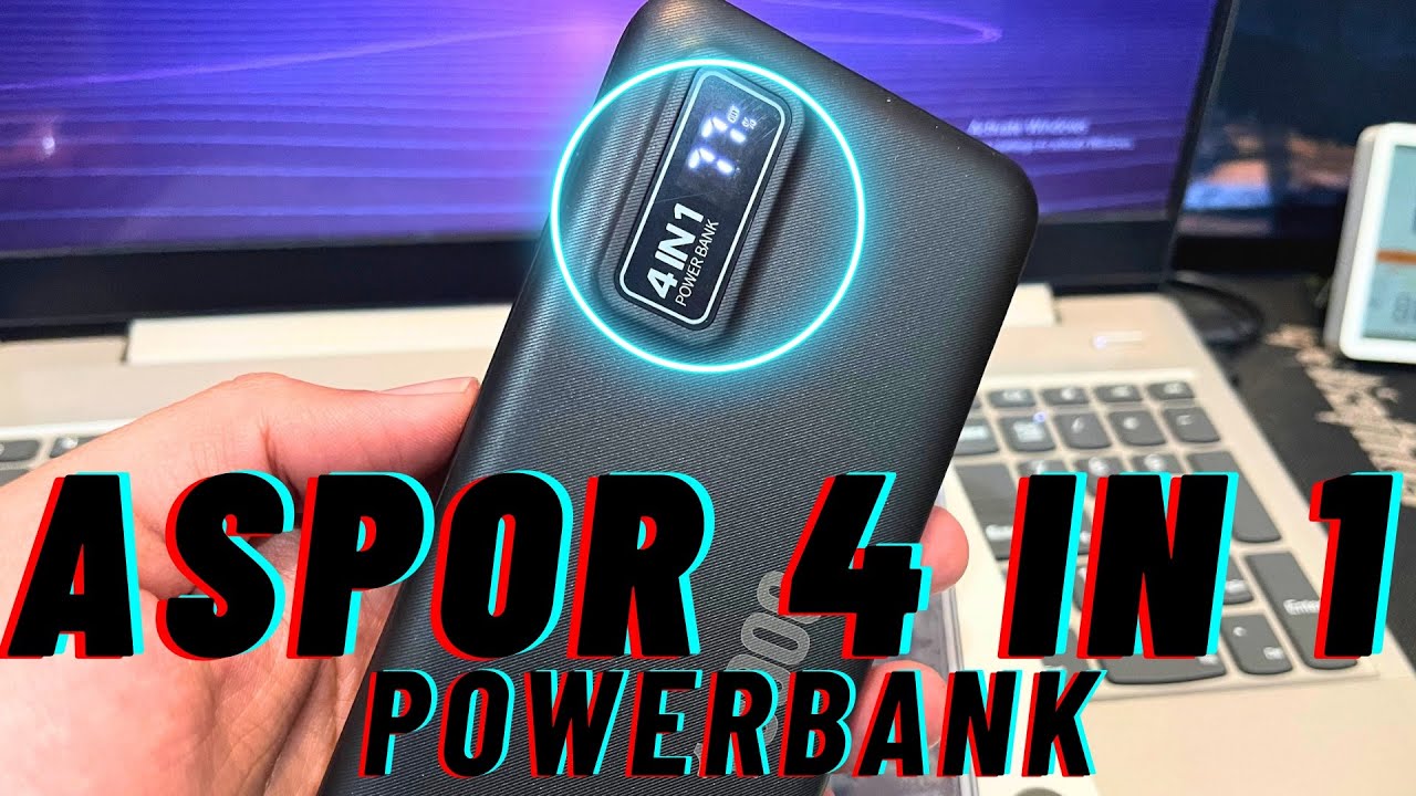 Aspor 4 in 1 Digital Display 10000mAh Power Bank
