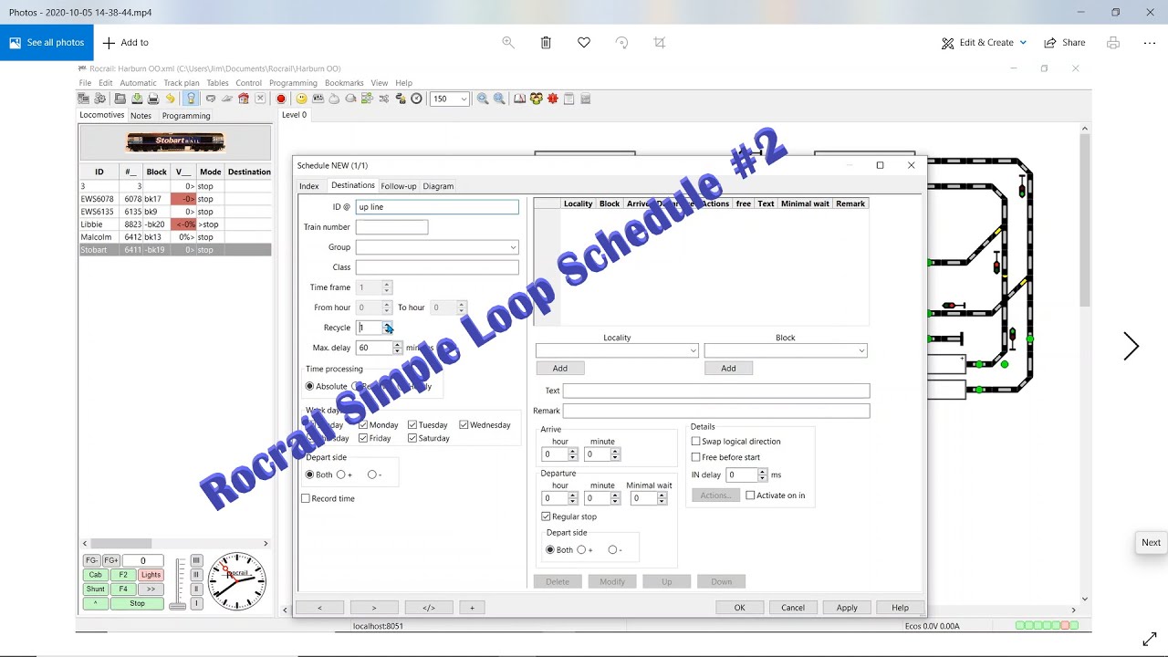 Rocrail Simple Loop Schedule #2