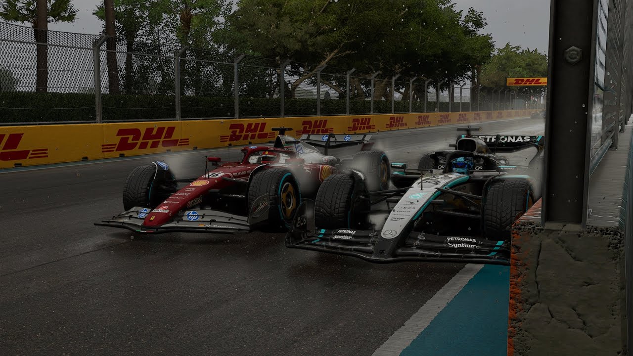 Me and Russell Glide Again in the Wet Miami GP (F1 25 Driver Career Mode Part 8 CL16 LH44 #f125game 