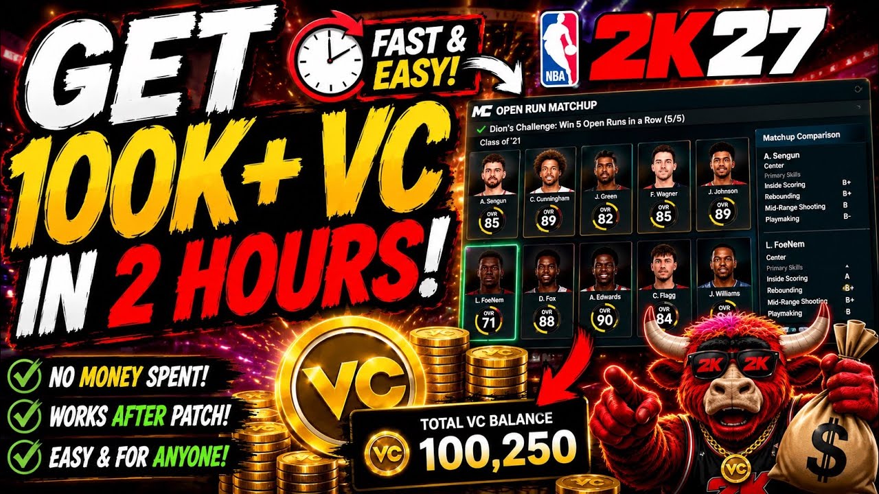 🔥GET 100K+ VC IN 2 HOURS! 💰🔥THE EASIEST VC METHOD ON NBA 2K27!