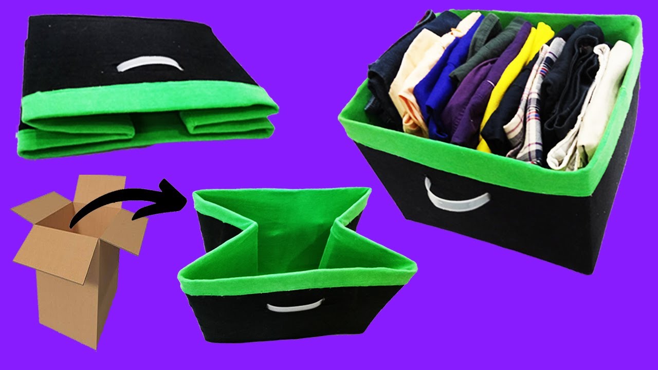 DIY Collapsible Storage Box  | How to make Foldable Storage Box | Foldable Cardboard Storage Box