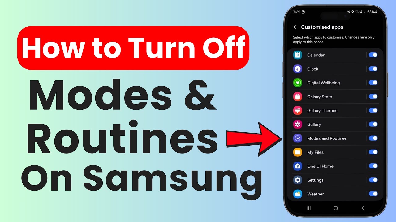 How To Turn Off Modes And Routines On Samsung