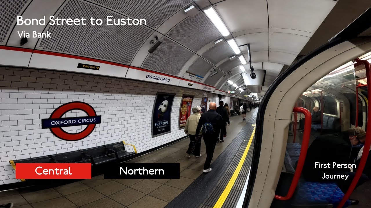 London Underground First Person Journey: Bond Street to Euston via Bank
