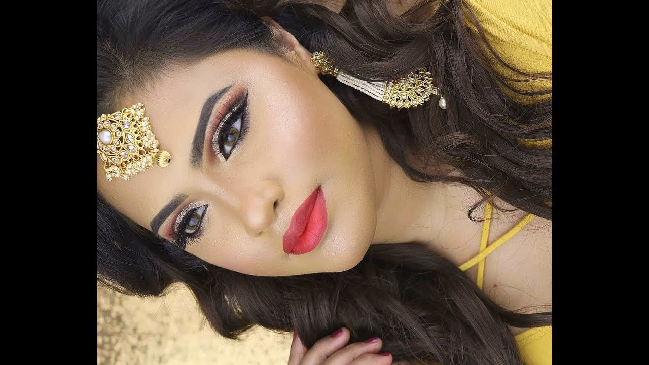 South Asian Bridal Makeup using Kryolan| Dramatic Eyes| Glamour Eid Makeup look