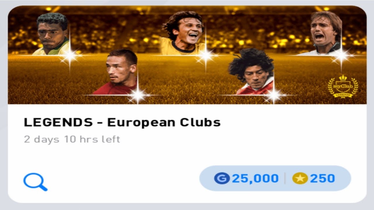 LEGENDS - European Clubs Box Draw Pack Open || All Legends & Black Ball Players || PES 2020 Mobile||