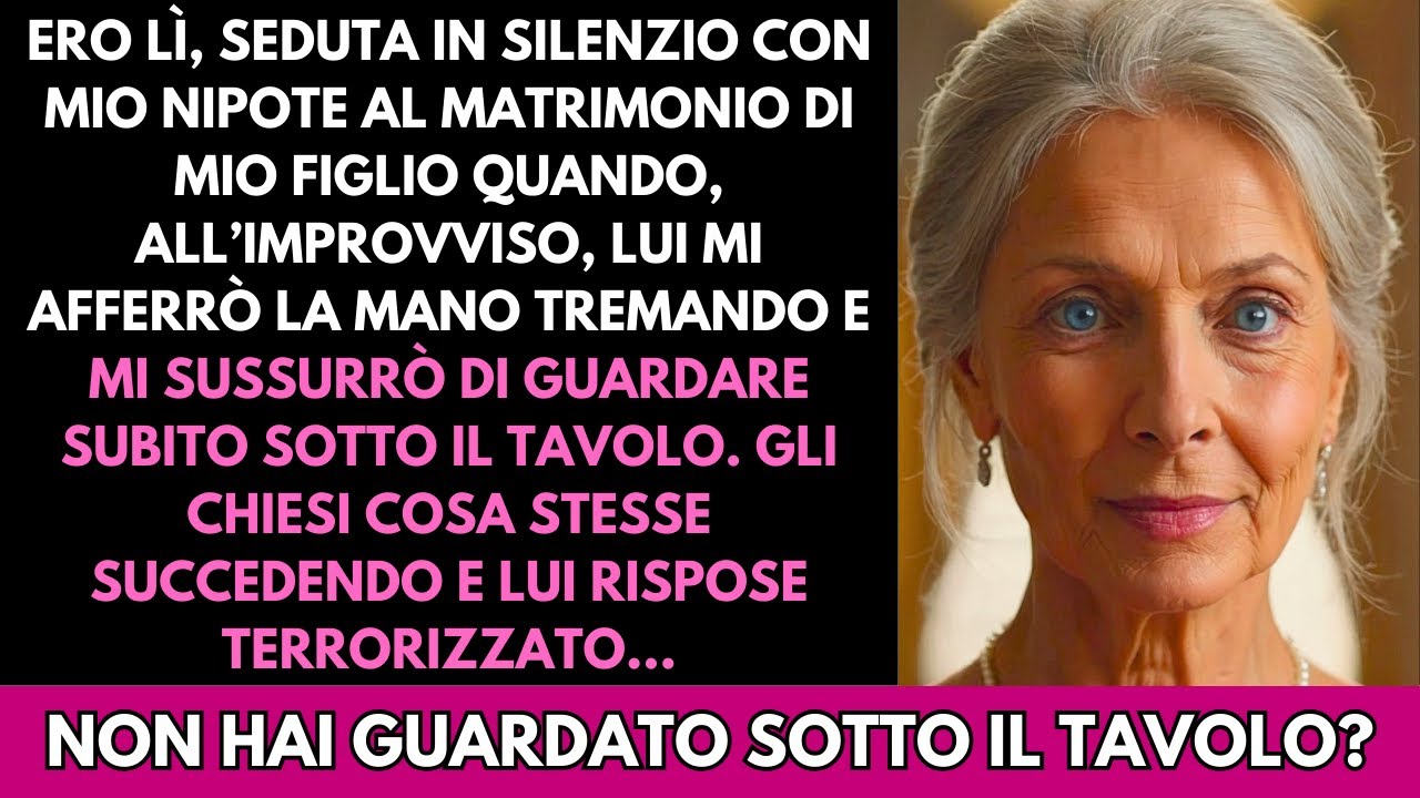 Durante Il Matrimonio, Mio Nipote Sussurrò: “Nonna, Guarda Sotto Il Tavolo Ora!”